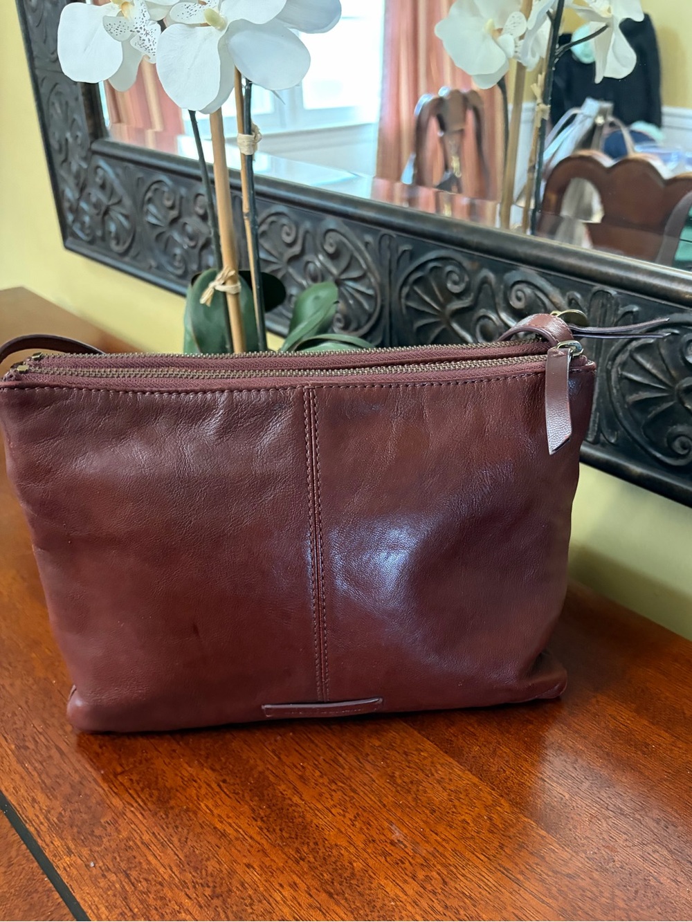 Lucky Brand Cognac Brown Leather Crossbody - Picture 2 of 9